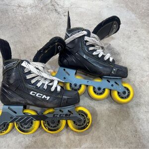 CCM Black and Yellow Inline Hockey Skates
